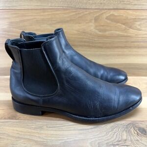 PAUL SMITH Chelsea Boots Mens US 9 UK 8 EU 42 Black Leather Ankle Boots